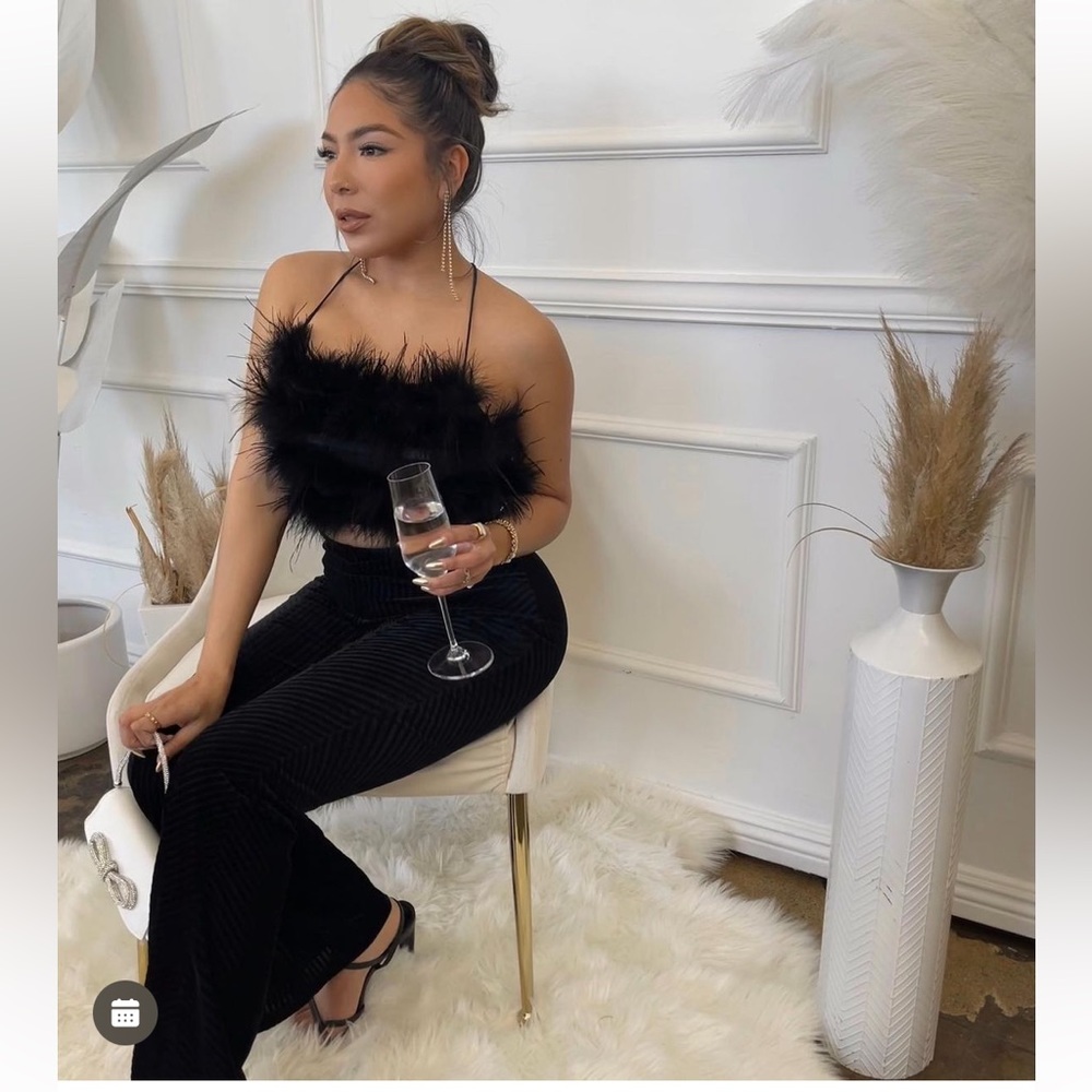 Feather pant set
